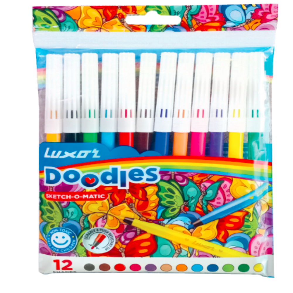 Luxar Doodles Sketch Pen 12 pc